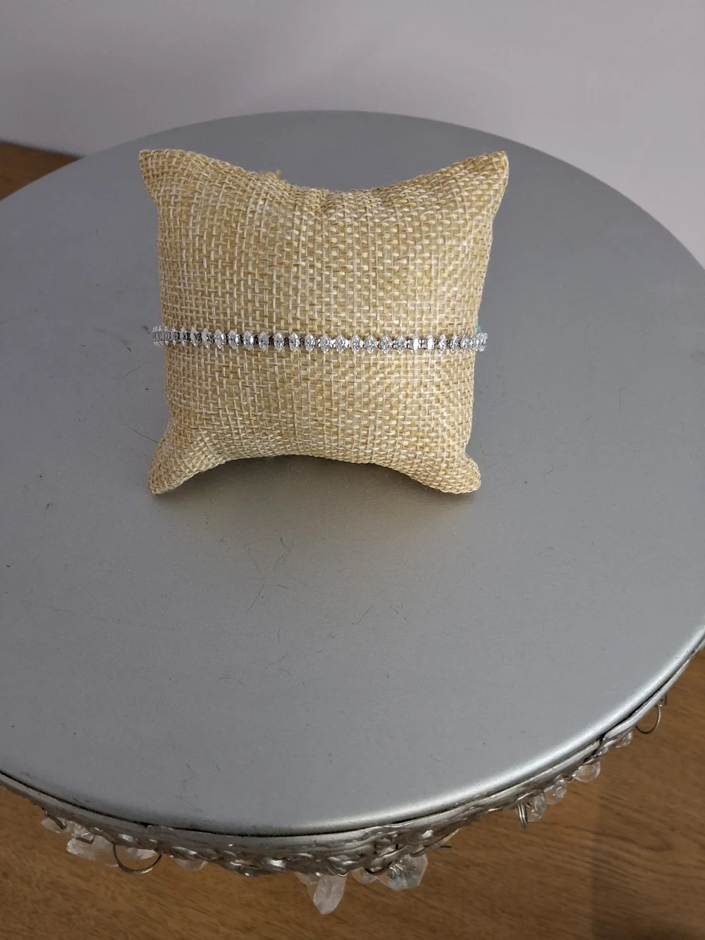 Beautiful 925 Moissanite Diamond Bracelet .20ctw Vvsd Adjustable Size
